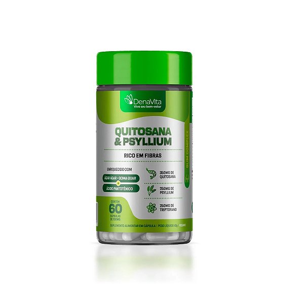 Suplemento Alimentar Quitosana, Pysillium e Triptofano Slim Complex DenaVita 60 Cápsulas