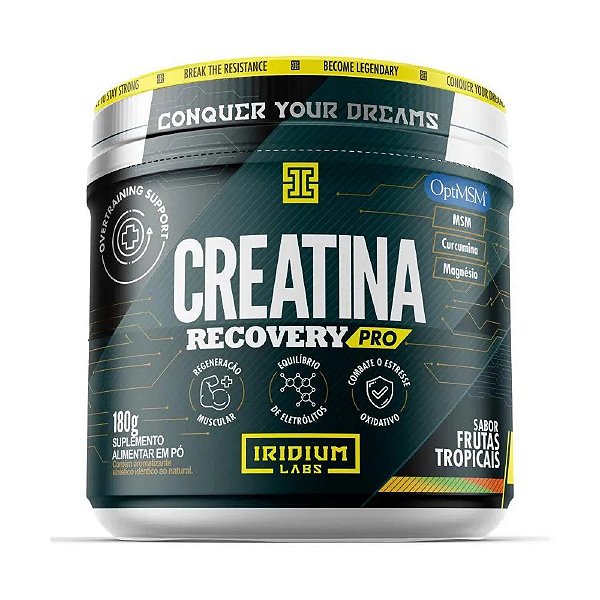 Suplemento Alimentar em pó Creatina Recovery Pro Sabor Frutas Tropicais Iridium Labs 180 g