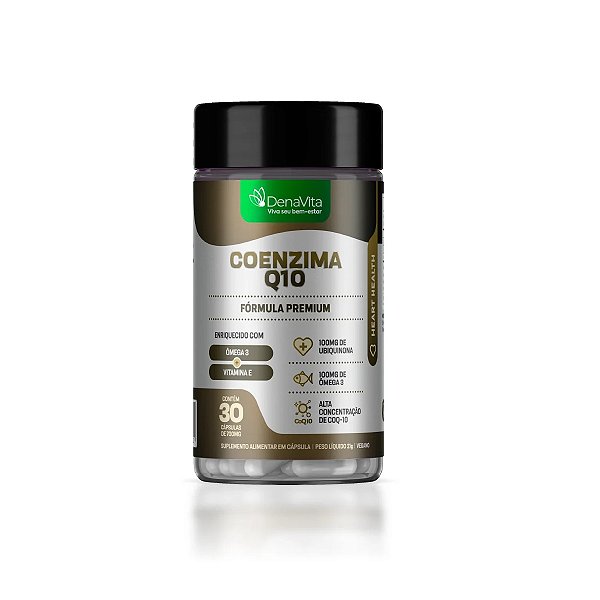 Suplemento Alimentar Coenzima Q10, Ômega 3 + Vitamina E DenaVita 30 Cápsulas