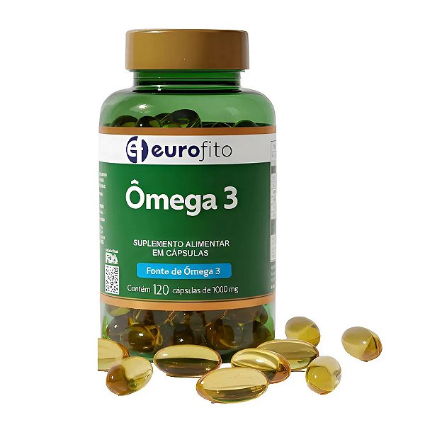 Suplemento Alimentar Ômega 3 Óleo de Peixe Eurofito 120 Cápsulas