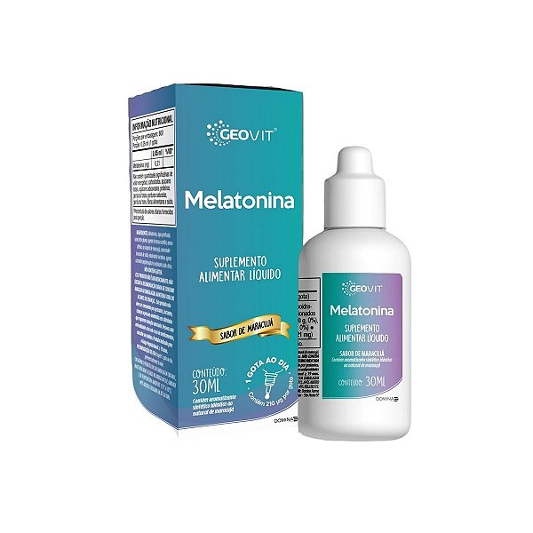 Suplemento Alimentar Líquido Geovir Melatonina Sabor Maracujá Geovit 30ml