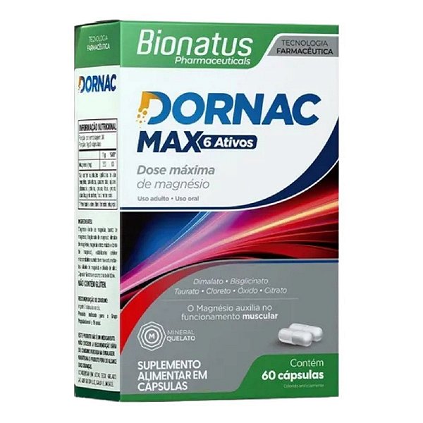 Suplemento Alimentar Dornac Max Bionatus 60 Cápsulas