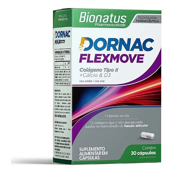 Suplemento Alimentar Dornac Flexmove Bionatus 30 Cápsulas