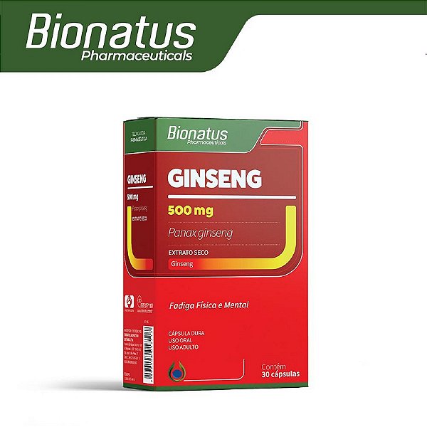 Ginseng 500 mg Bionatus 30 Cápsulas