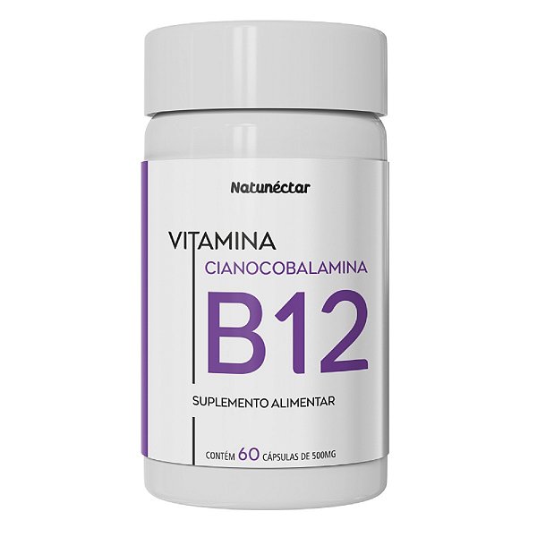 Suplemento Alimentar Vitamina B12 Cianocobalamina Natunéctar 60 Cápsulas