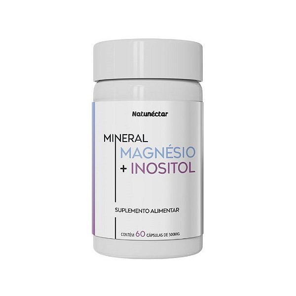 Suplemento Alimentar Mineral Magnésio + Inositol 500mg Natunéctar 60 Cápsulas