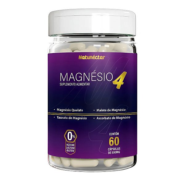 Suplemento Alimentar Magnésio 4 500mg Natunectar 60 Cápsulas