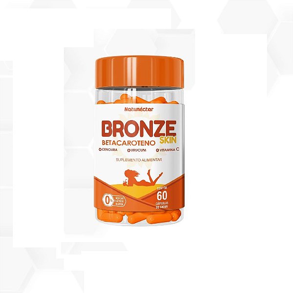Suplemento Alimentar Bronze Skin 500mg Natunéctar 60 Cápsulas