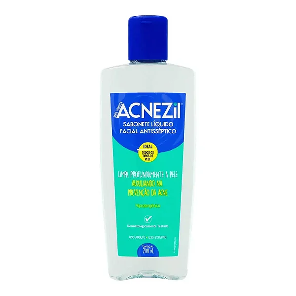 Sabonete Líquido Facial Antisséptico Acnezil 200ml