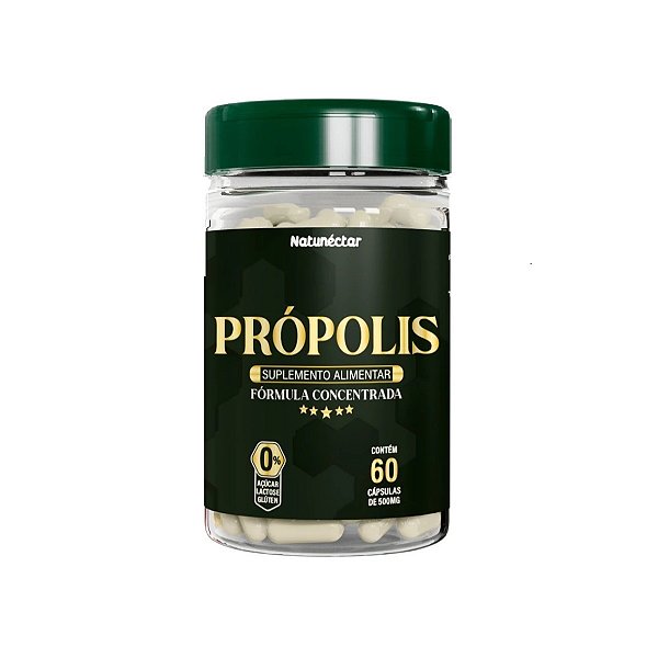 Suplemento Própolis Fórmula Concentrada 500mg Natunéctar 60 Cápsulas
