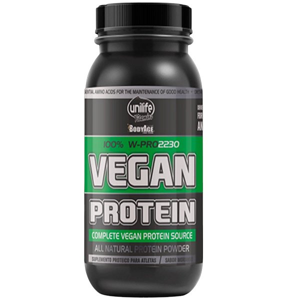Suplemento Alimentar em Pó Vegan Protein 100% W-Pro2230 Sabor Morango Unilife 900 g