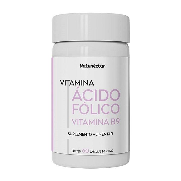 Suplemento Vitamina Ácido Fólico Vitamina B9 Natunéctar 60 Cápsulas