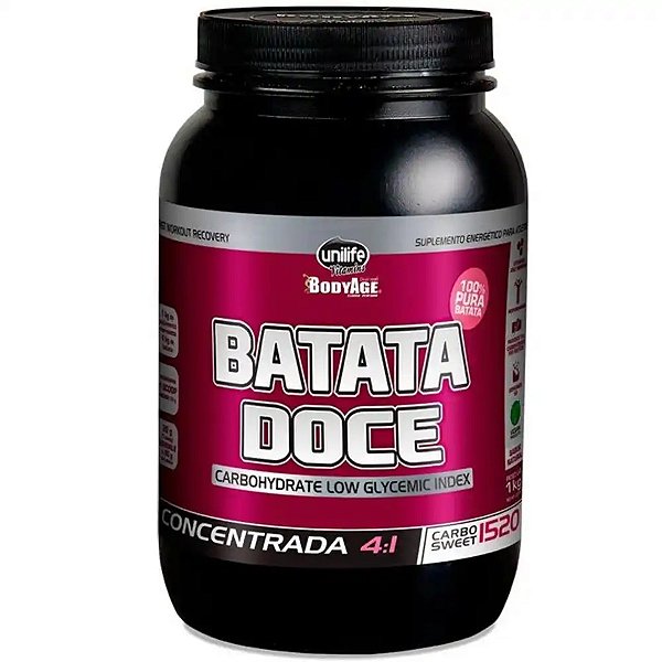 Batata Doce Roxa Integral em Pó Sabor Natural Unilife 1 kg