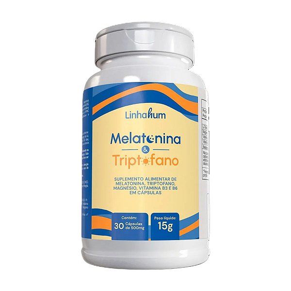 Suplemento Alimentar Melatonina e Triptofano Linhahum 30 Cápsulas