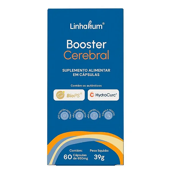 Suplemento Alimentar Booster Cerebral Linhahum 60 Cápsulas