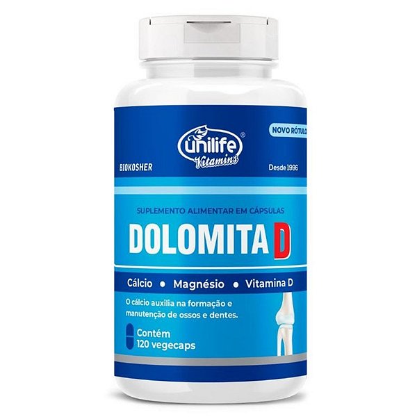 Suplemento Alimentar Dolomita D Unilife 120 Cápsulas