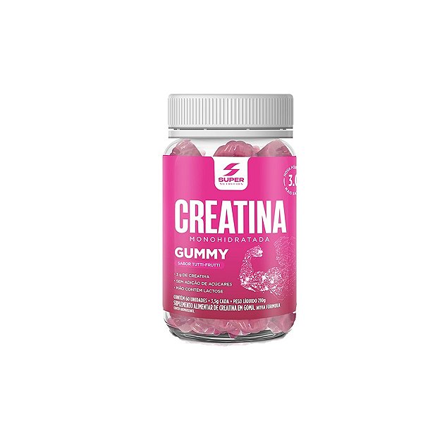 Suplemento Alimentar Creatina Monohidratada Gummy Sabor Tutti-Fruti Super Nutrition 60 Gomas