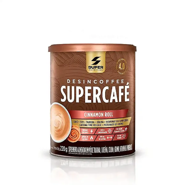 Suplemento Alimentar Desincoffee Supercafé Cinnamon Roll 220g
