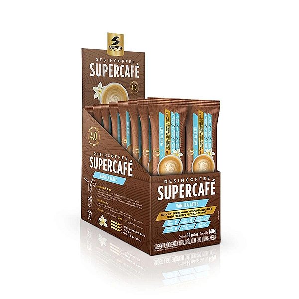Suplemento Alimentar Desincoffee Supercafé Vanilla Latte 14 Sachês