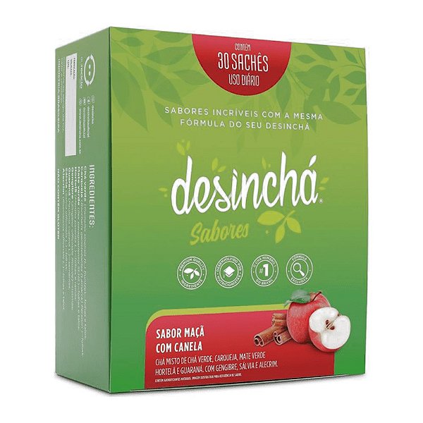 Desinchá Sabores Maçã com Canela 30 Sachês