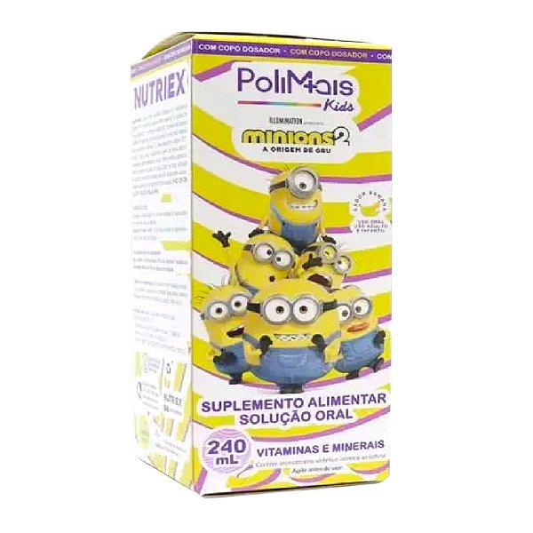 Suplemento Alimentar PoliMais Kids Minions Sabor Banana 240ml
