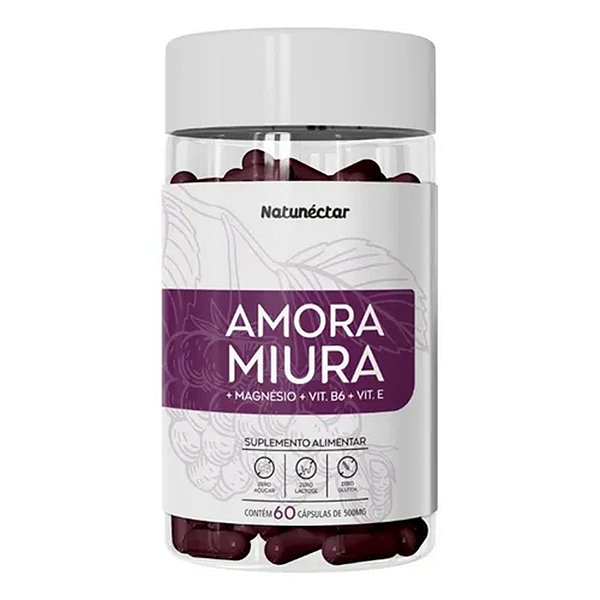 Suplemento Alimentar Amora Miura Natunéctar 60 Cápsulas