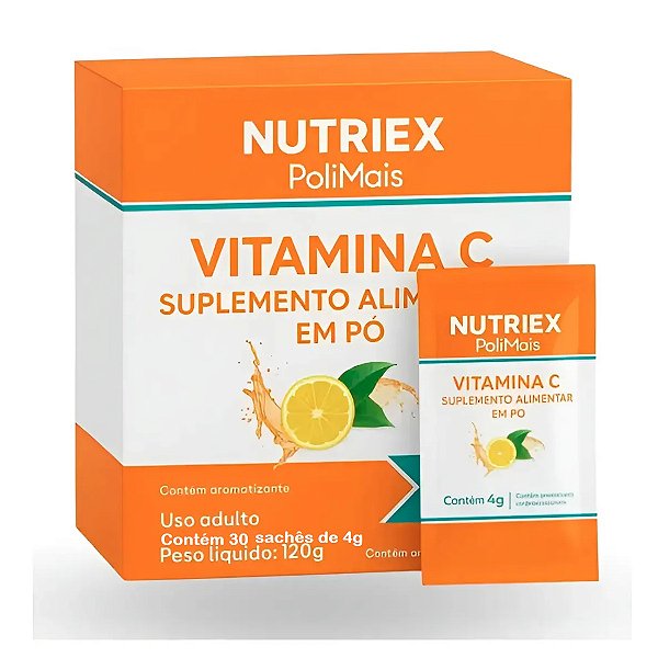 Suplemento Alimentar Vitamina C PoliMais 30 Sachês De 4g