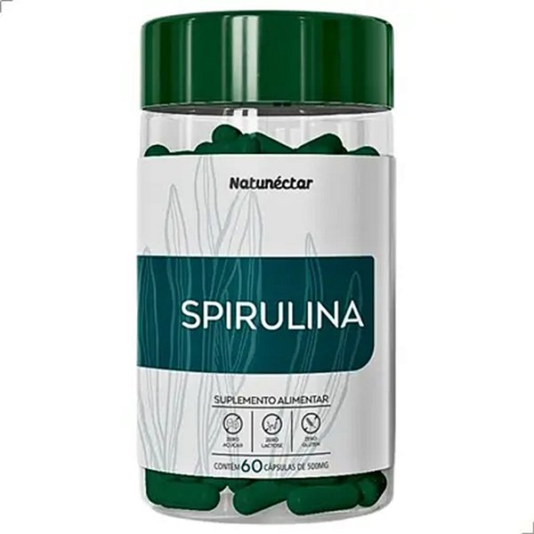 Suplemento Alimentar Spirulina Natunéctar 60 Cápsulas