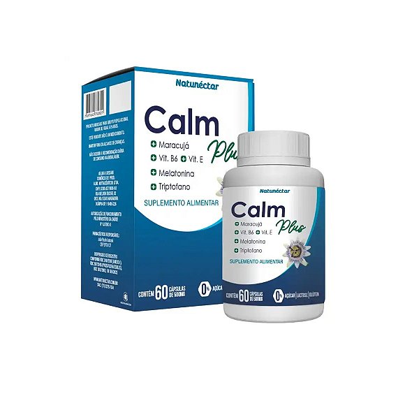 Suplemento Alimentar Calm Plus Natunéctar 60 Cápsulas