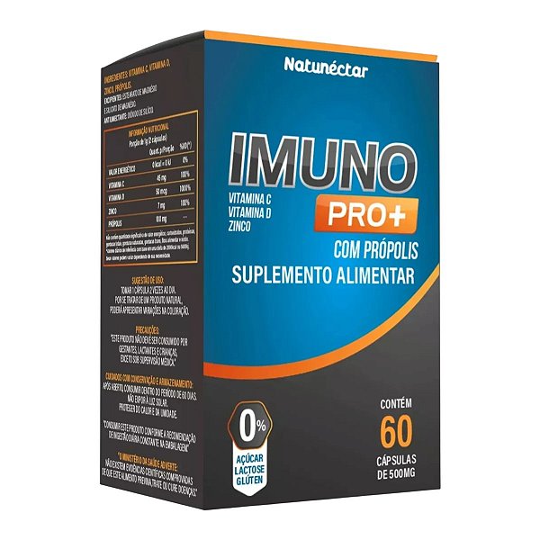 Suplemento Alimentar Imuno Pro+ Natunéctar 60 Cápsulas