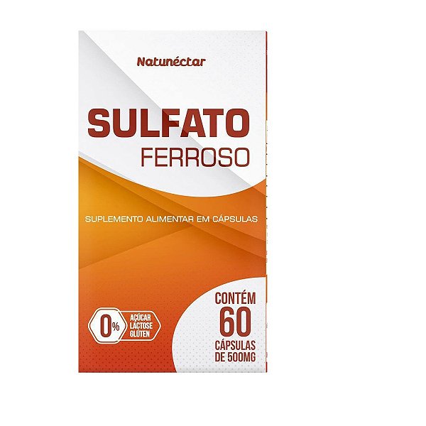 Suplemento Alimentar Sulfato Ferroso Natunéctar 60 Cápsulas