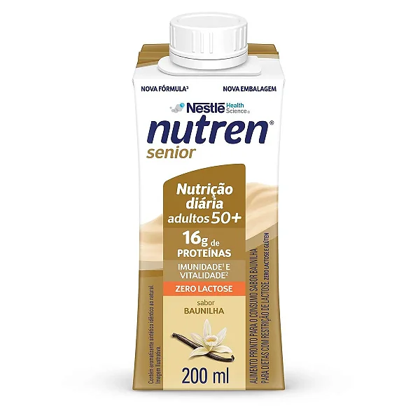 Nestle Nutren Senior Sabor Baunilha Zero Lactose 200ml