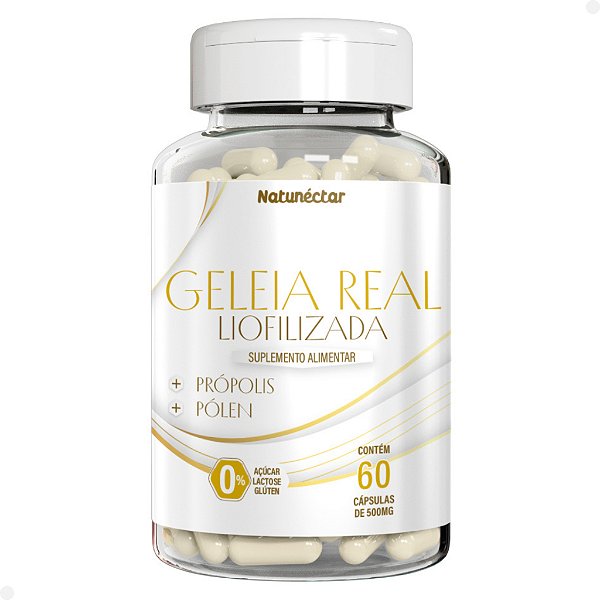 Suplemento Alimentar Geleia Real Liofilizada Natunéctar 60 Cápsulas