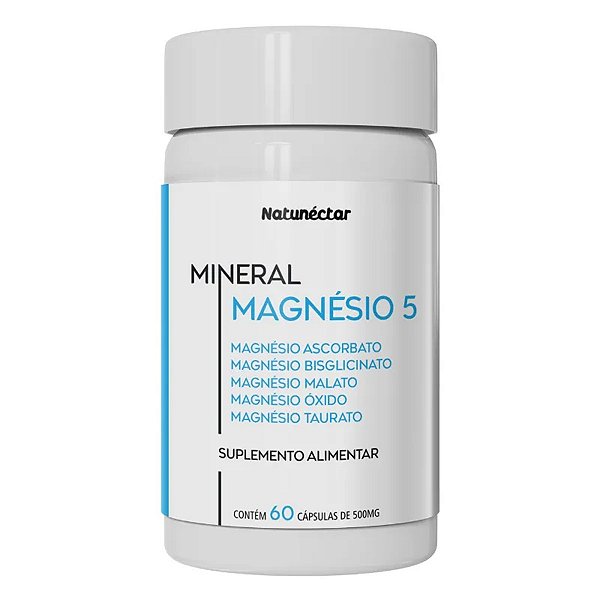 Suplemento Alimentar Magnésio 5 Natunéctar 60 Cápsulas