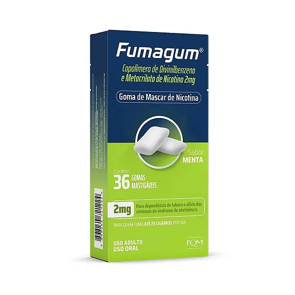 Fumagum Sabor Menta 2mg 36 Gomas Mastigáveis