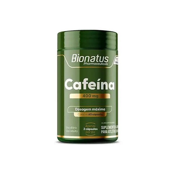 Suplemento Alimentar Cafeína 400mg Bionatus 60 Cápsulas