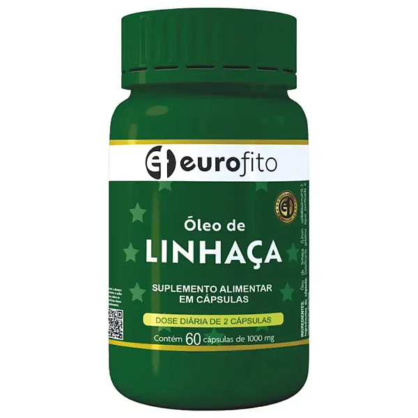 Suplemento Alimentar Óleo De Linhaça Eurofito 60 Cápsulas