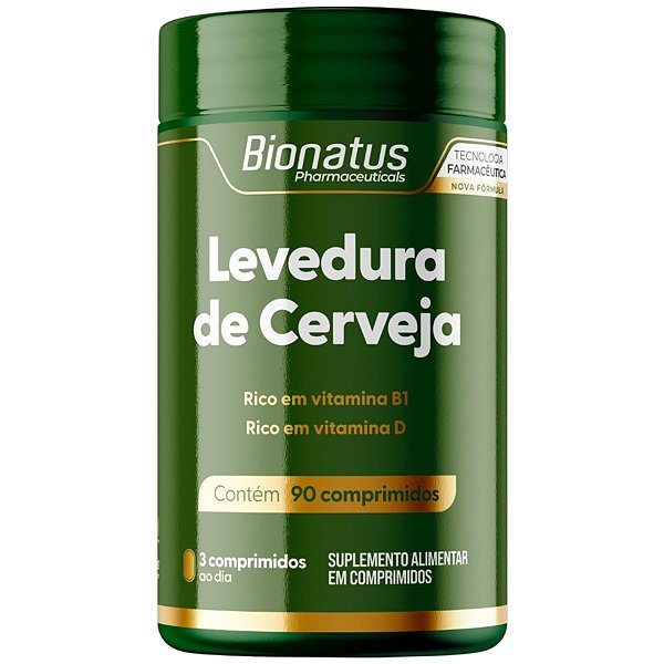 Suplemento Alimentar Levedura De Cerveja Bionatus 90 Comprimidos