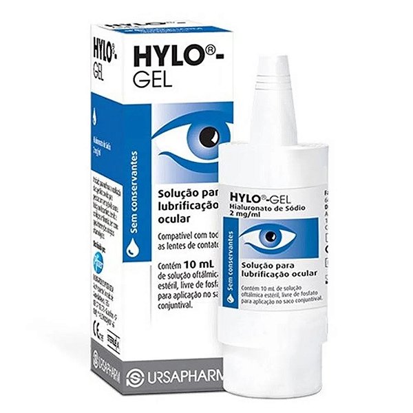 Hylo-Gel 2mg/mL Frasco Gotas 10mL Solução de Uso Oftálmico