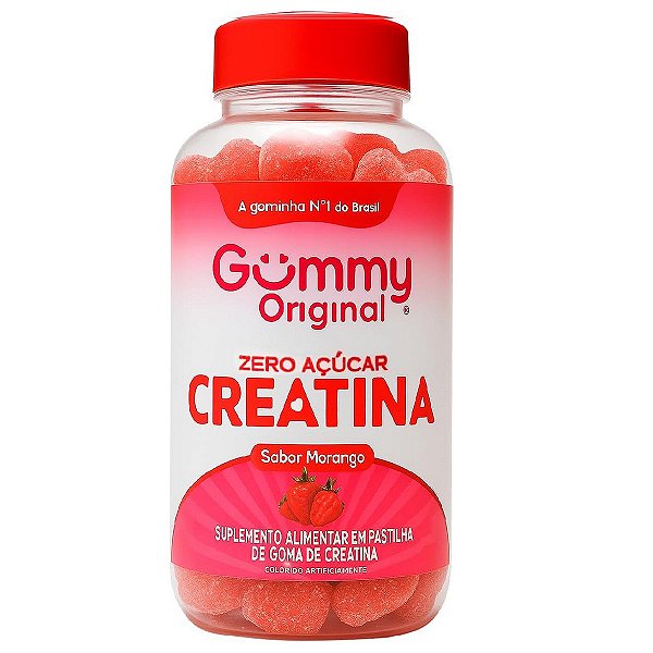 Suplemento Alimentar Gummy Original Creatina Zero Açúcar Sabor Morango 90 Gomas