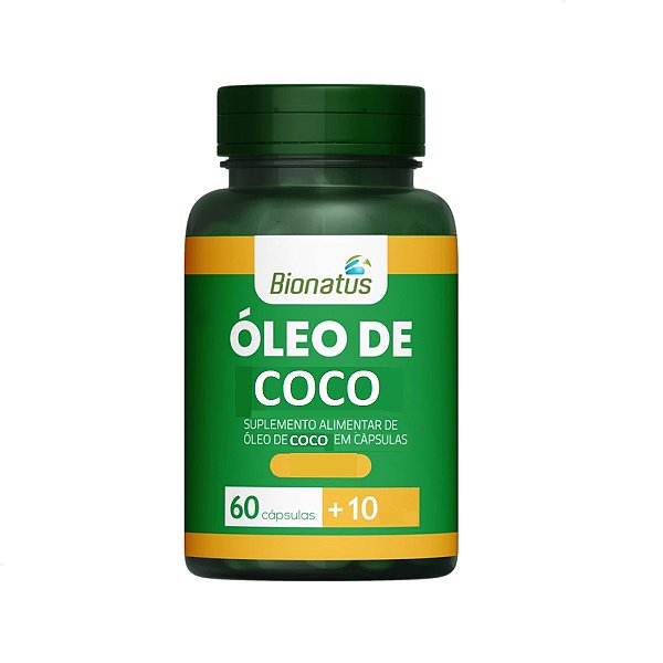 Suplemento Alimentar Óleo de Coco Bionatus 70 Cápsulas