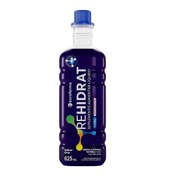 Suplemento Líquido Isotônica Rehidrat Sabor Uva Eurofarma 625ml