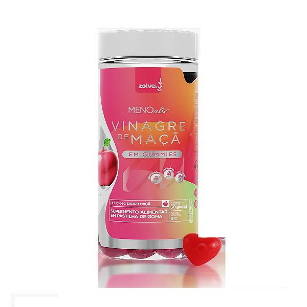 Suplemento Alimentar Meno Aliv Gummies Vinagre de Maçã Sabor Maçã 30 Gomas