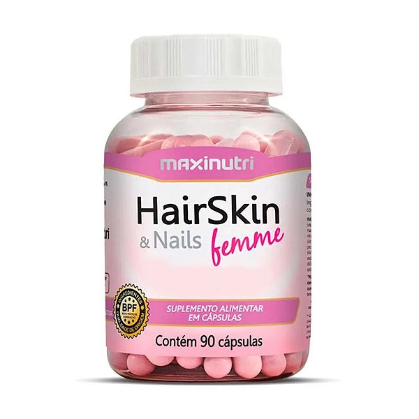 Suplemento Alimentar HairSkin Femme Maxinutri 90 Cápsulas