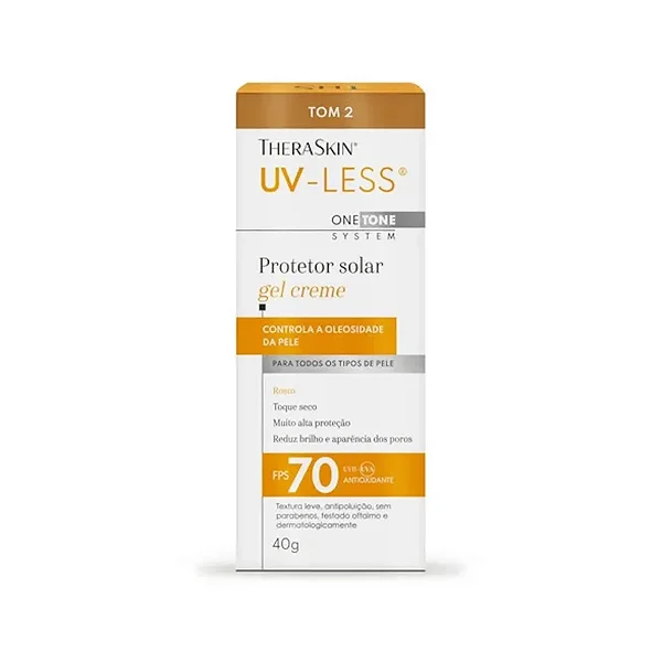 Protetor Solar Facial Theraskin Uv-Less Tom 2 Fps 70 40g