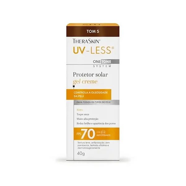 Protetor Solar Facial Theraskin Uv-less Tom 5 Fps 70 40g