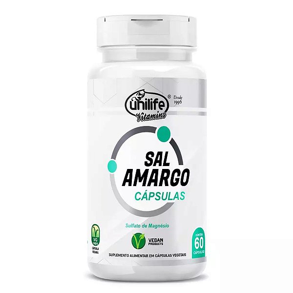 Suplemento Alimentar Sal Amargo Unilife 60 Cápsulas Vegetais