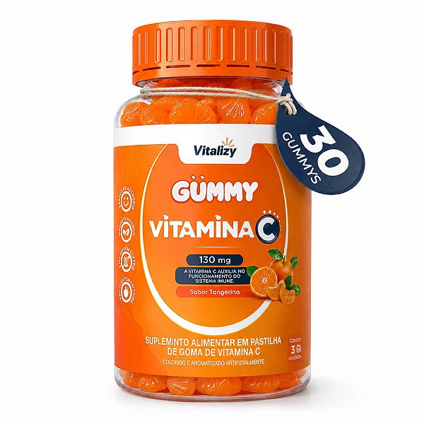 Gummy Vitamina C Sabor Tangerina 30 Gomas Vitalizy