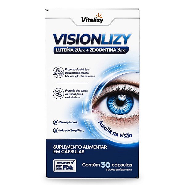 Visionlizy Luteína 20mg + Zeaxantina 3mg 30 Cápsulas Vitalizy