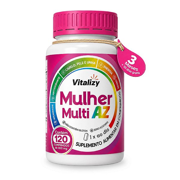 Multi AZ Mulher 120 Comprimidos Vitalizy